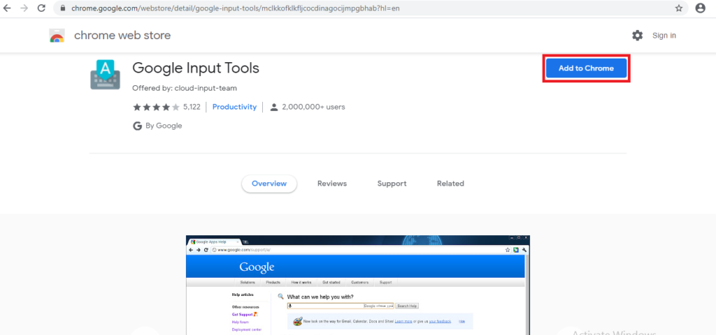 google input tools extension for nepali typing in chrome browser