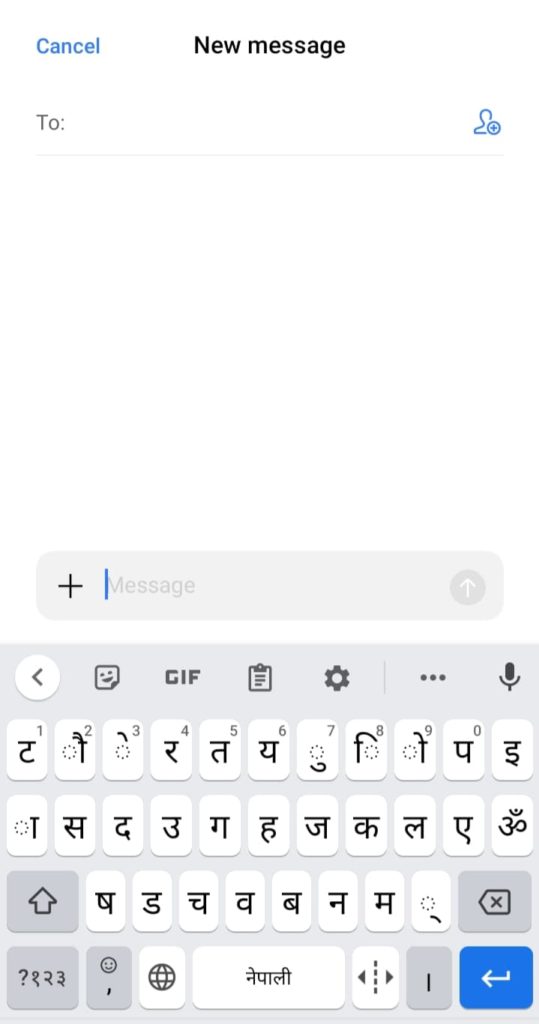 'Romanised' Option in Gboard in Nepali Language