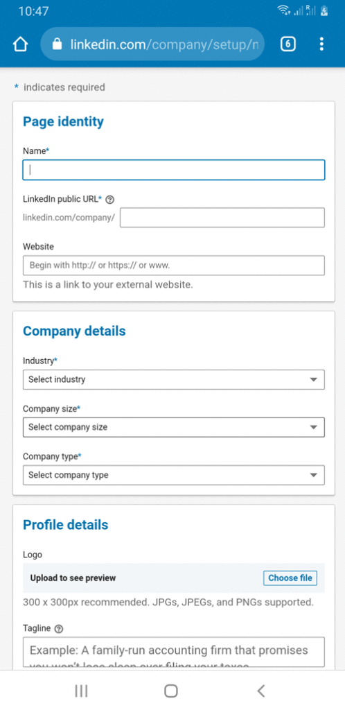 Step 4:  Fill the form 