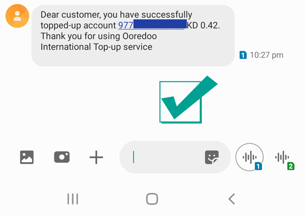 step 4 to transfer balance to Nepal from Kuwait using Oorendoo